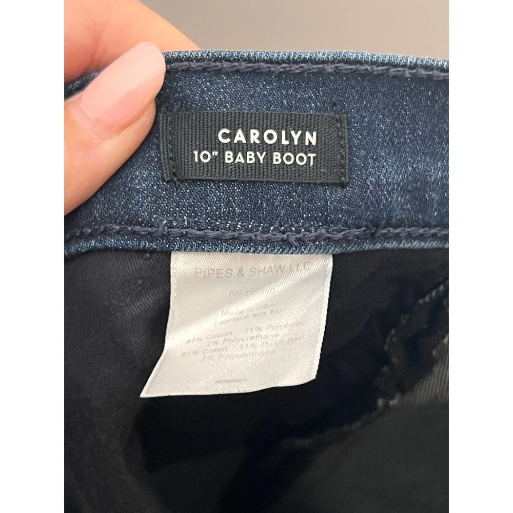 Veronica Beard Carolyn 10" Baby Boot Jeans Size 30 - Mid Rise Medium Wash Blue - Picture 14 of 14